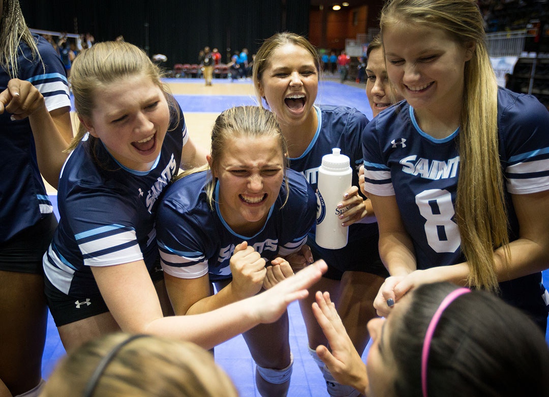 The Santa Fe Saints defeated Panola 3-1 in round two of the NJCAA National Tournament on Thursday, Nov. 17, 2016 in in Casper, WY. The Saints advanced to the Final Four. (Photo by Matt Stamey/Santa Fe College)