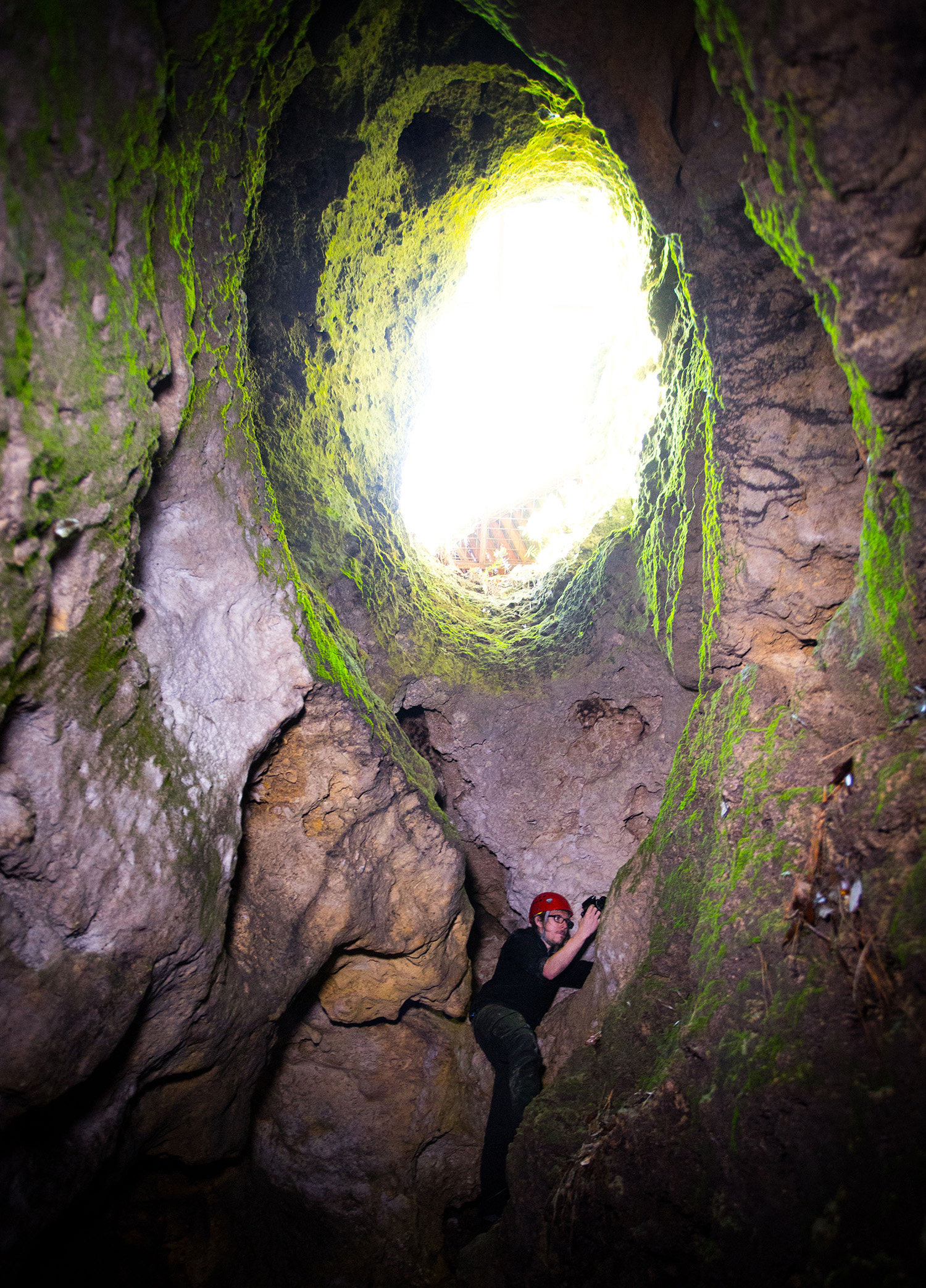 Multimedia and Video Production Technology students film a movie in the Bat Cave on Friday, Jan. 24, 2017 in Newberry, Fla. (Photo by Matt Stamey/Santa Fe College) **Subjects have Releases***