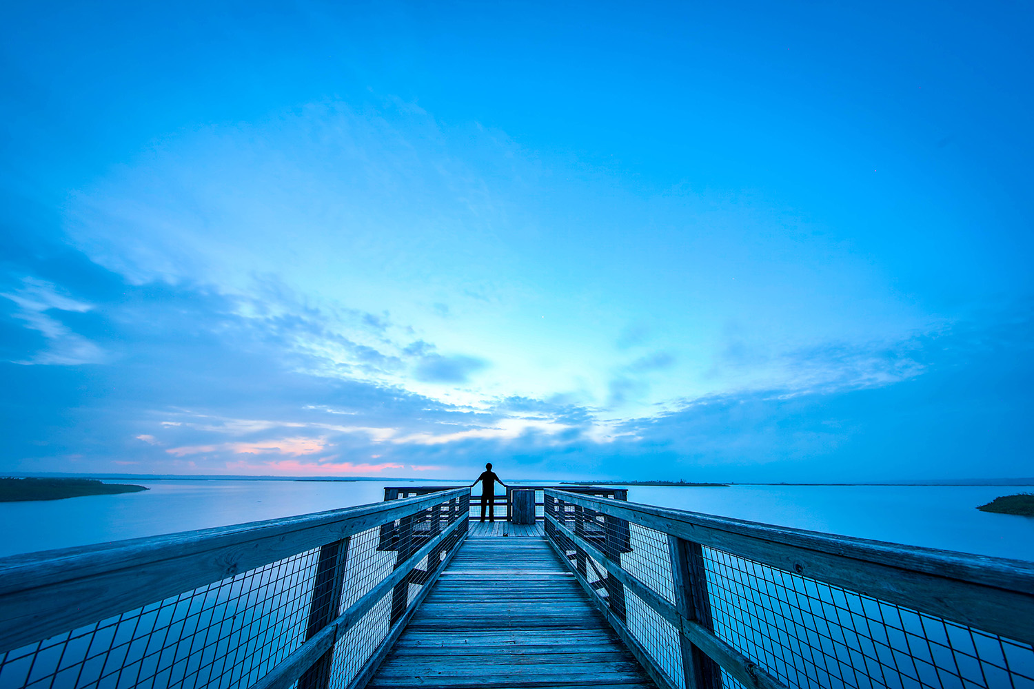 Sunrise seen from the boardwalk on Payne’s Prairie on July 10, 2020. (Matt Stamey/Santa Fe College ) ***Subjects Have Releases***