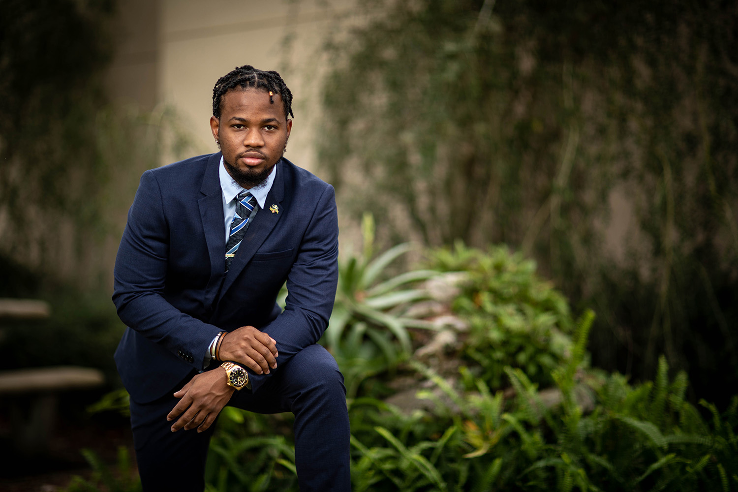 Santa Fe College student Carlos Joubert and member of My Brother’s Keeper poses for a portrait on the NW campus on Oct. 12, 2020.(Matt Stamey/Santa Fe College ) ***Subjects Have Releases***