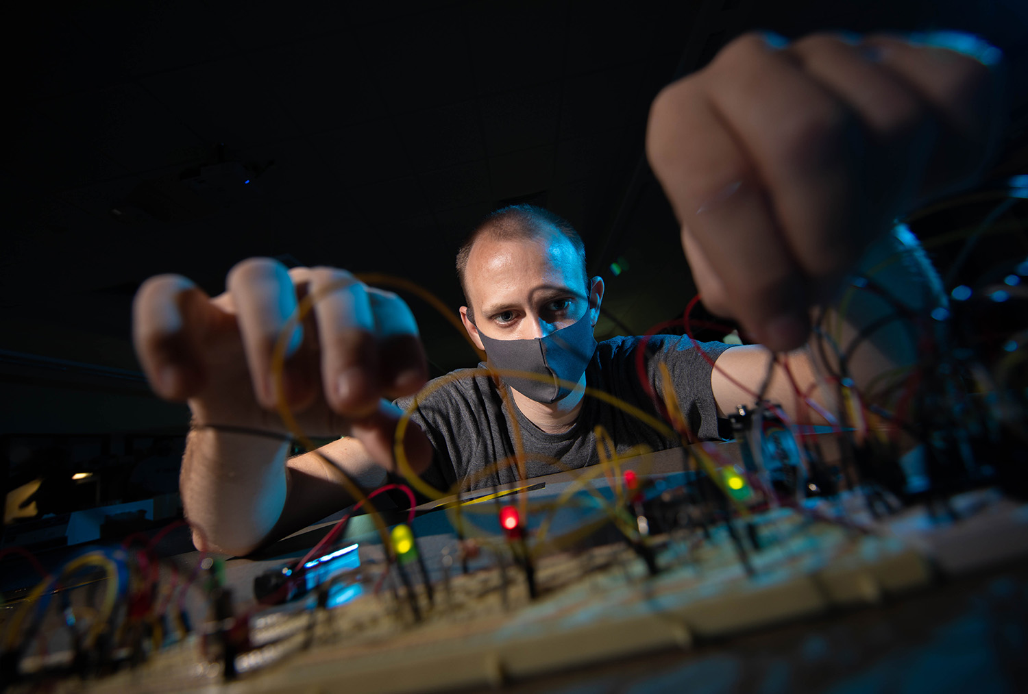 Santa Fe College student in a Biomedical Equipment Technician class at the Perry Center for Emerging Technologies  on Nov. 4, 2020. (Matt Stamey/Santa Fe College ) ***Subjects Have Releases***