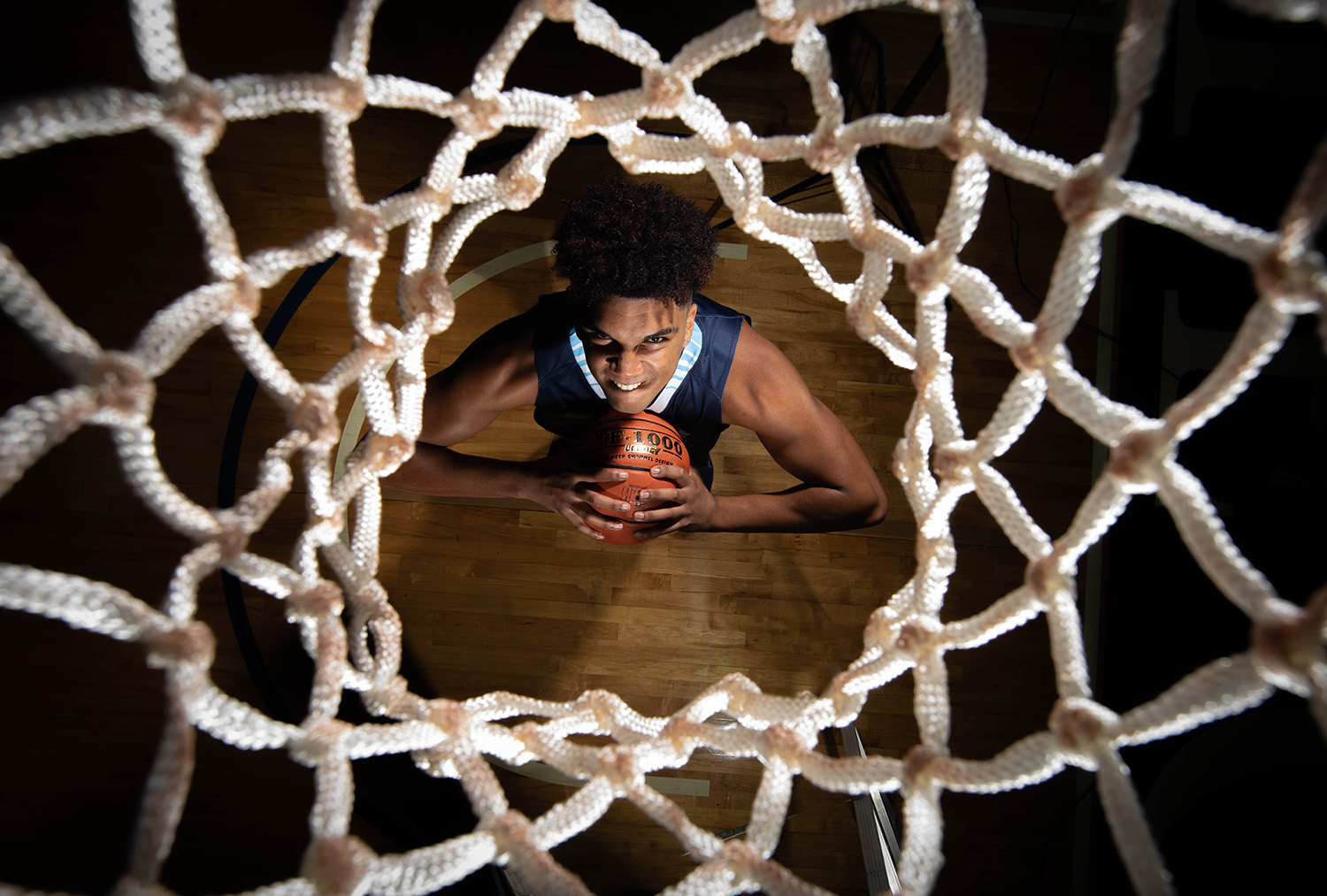 Santa Fe College Saints Men’s Basketball player Dominic Pugh photographed during photo day on Nov. 6, 2020. (Matt Stamey/Santa Fe College ) ***Subjects Have Releases***