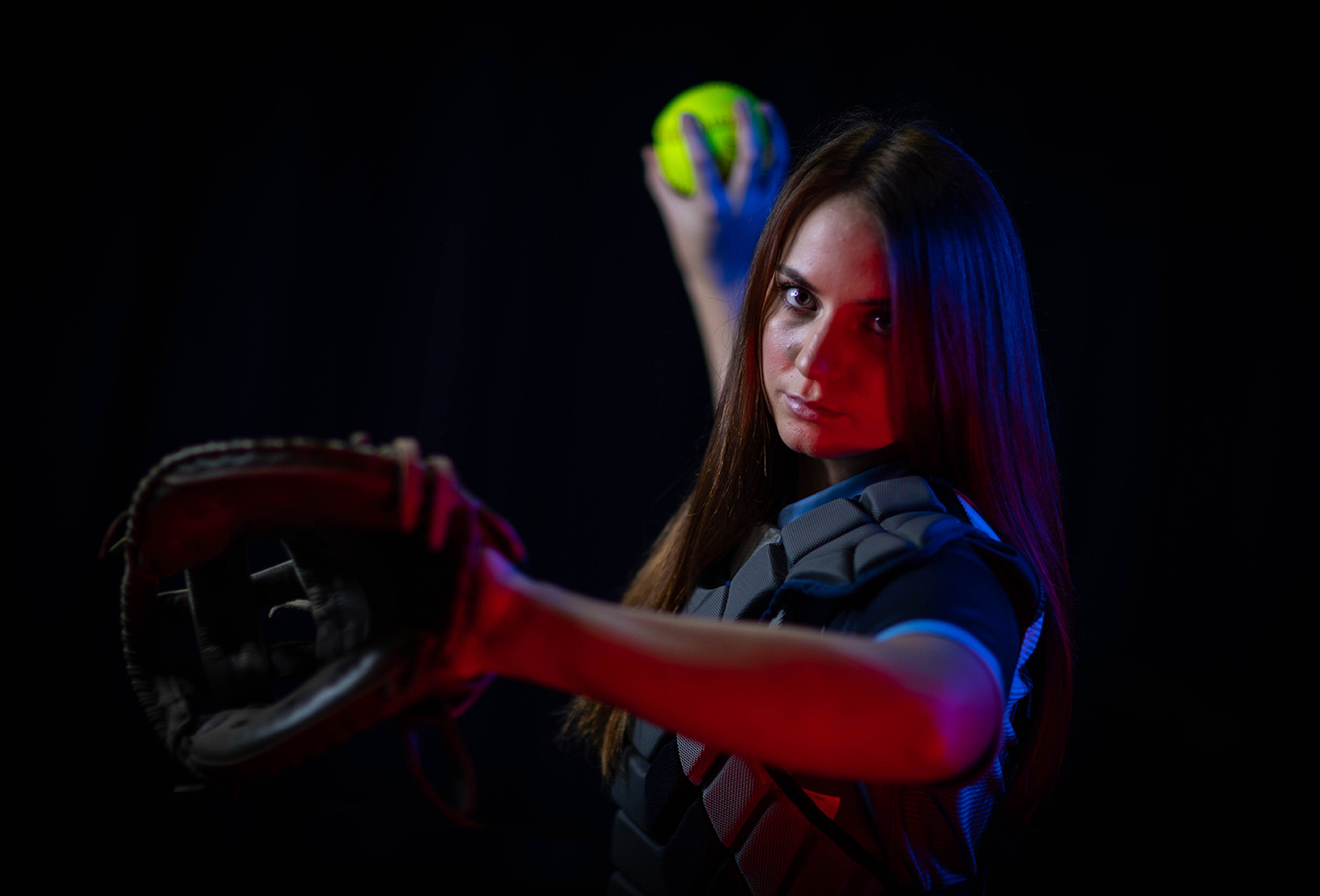 Santa Fe College Saints Softball player during photo day on Dec. 4, 2020. (Matt Stamey/Santa Fe College ) ***Subjects Have Releases***
