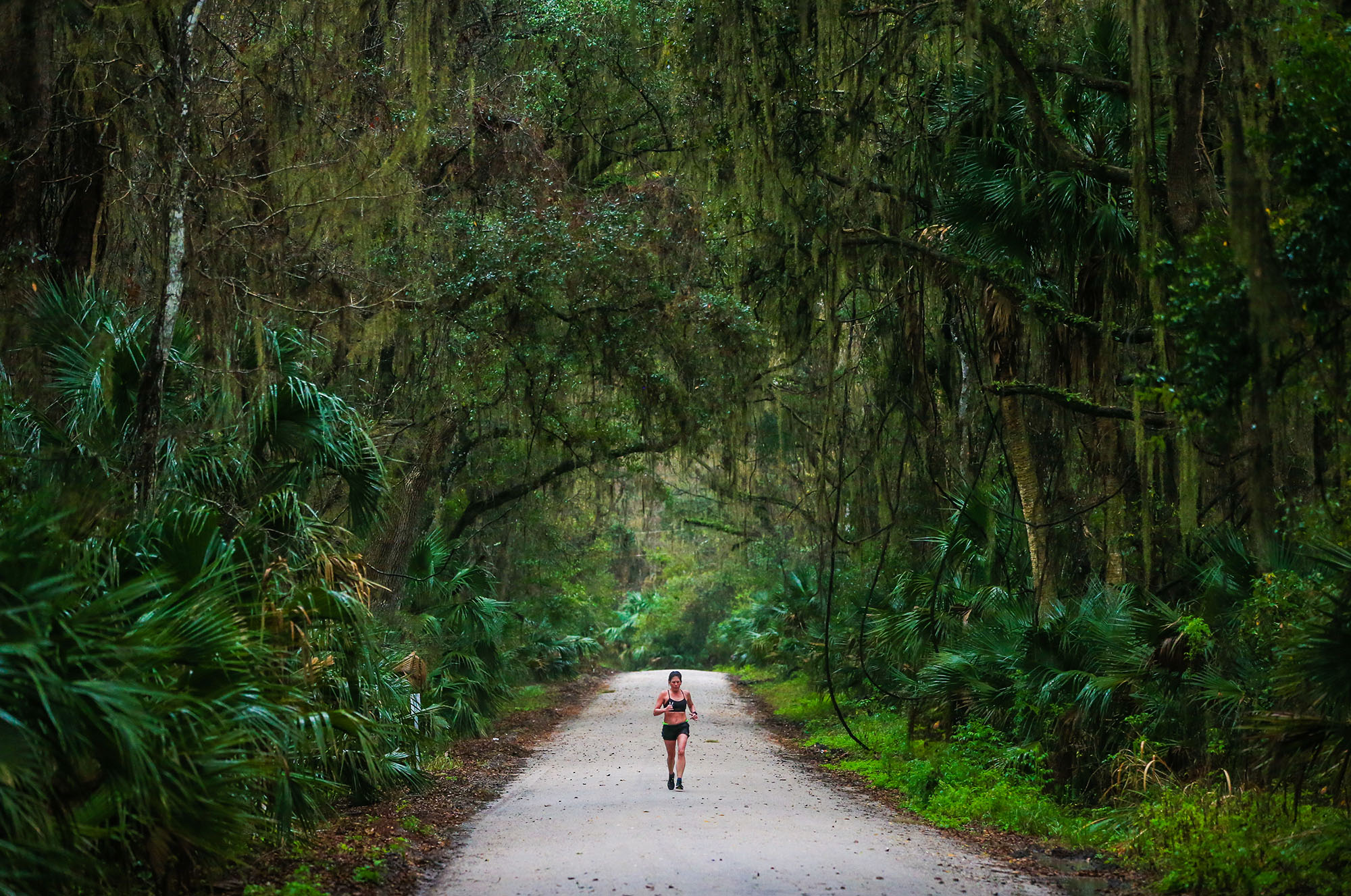 Runners take part in the Florida Track Club’s monthly race, The FTC Micanopy 5 & 10 mile race on Saturday, Feb. 13, 2021 in Micanopy, Fla. (Photo by Matt Stamey)