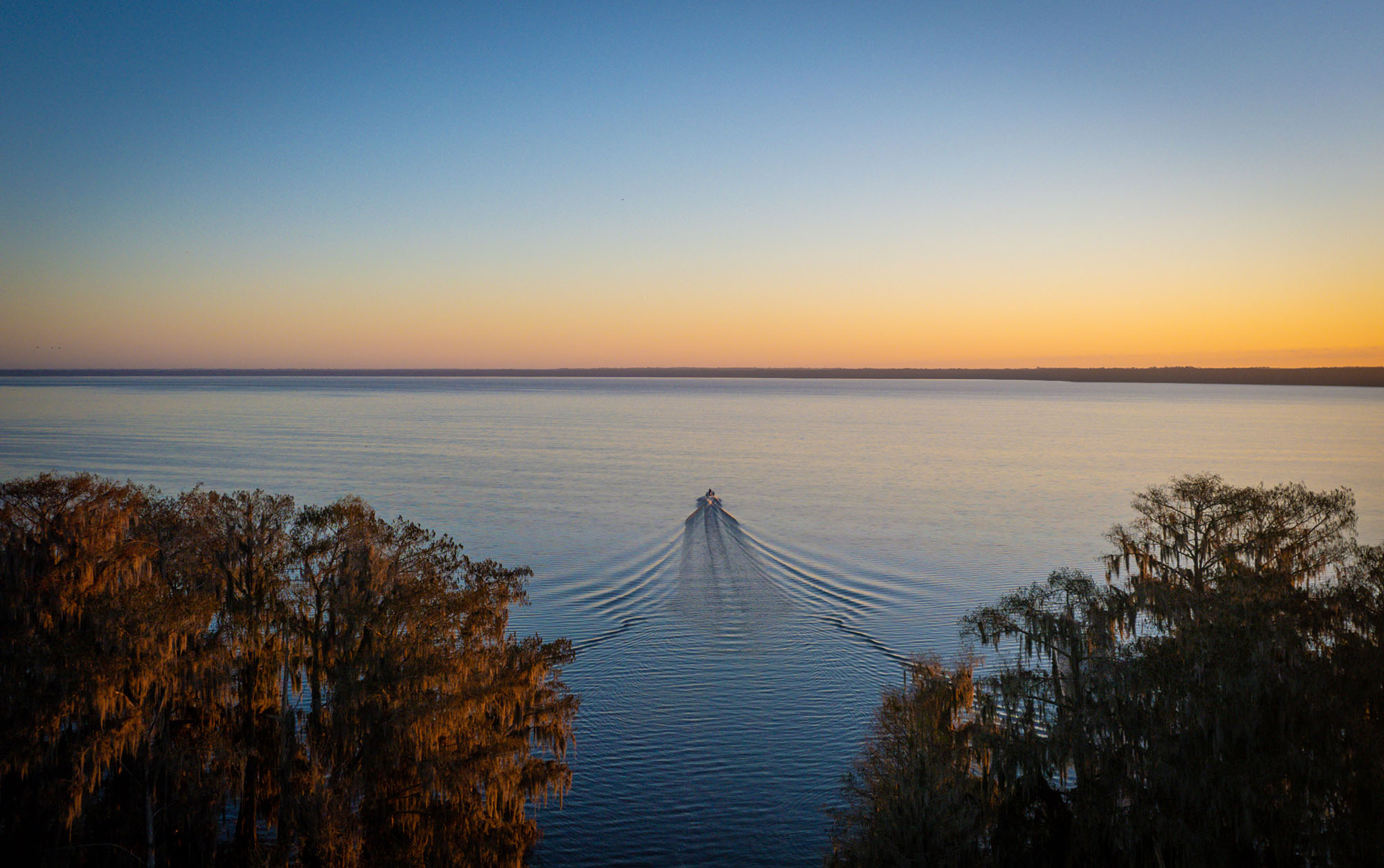 Christmas Eve Sunrise on Nunans Lake on Thursday, Dec. 24, 2021 in Gainesville, Florida. (Photo by Matt Stamey)